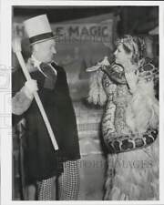 Press Photo Comedian W.C. Fields & Woman with Snake - kfp10421 picture