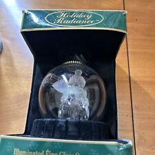 Holiday Radiance Ornament Illuminated Fine Glass Ornamentation Snow Man  NEW picture