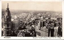RPPC Benjamin Franklin Parkway, Philadelphia, Pennsylvania - 1944 Photo Postcard picture