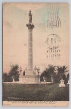 Dayton OH Ohio Soldiers Monument in Cemetery 1909 Vintage Antique Postcard picture