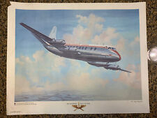 Air Transport Hall Of Fame print #12 Vickers Viscount 701 British European picture