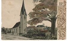 vintage Church Schloss castle Eppishausen Erlen Switzerland Postcard Lehmann picture