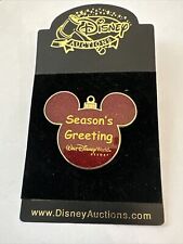 LE500 Walt Disney World Resort AUCTION PIN Season's Greetings Mouse Ear Ornament picture