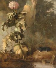Oil painting landscape & flowers An-Egyptian-Poppy-and-a-Water-Mole-John-Crome picture