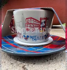 Disney World Epcot UK London Phone Booth Mickey Minnie 8oz Cup Saucer Set picture