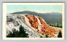 Yellowstone Park WY-Wyoming, Jupiter Terrace Vintage Souvenir Postcard picture