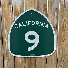 Authentic California Highway 9 Sign With Authentic CA Print Stamp picture