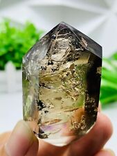 Natural Enhydro Crystal Herkimer Diamond&clear two big moving water droplet 78g picture