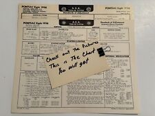 AEA Tune-Up Chart System 1958 Pontiac Eight Chieftain Super Chief Bonneville picture