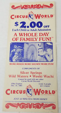 Circus World 1983 Coupon Orlando Florida Weeki Wachi Silver Springs picture
