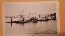 Rppc,Newport,Oregon,Yaquina Bay&bridge,fishing boats,ca1949,photo by Christians. picture