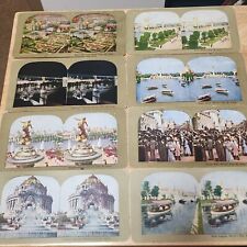 Vintage Lot of 8 Pettijohn Colored Stereoscopic Views of the 1904 World's Fair picture