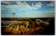 c1960s Missouri River Nebraska Plattsmouth Border Vintage Postcard picture