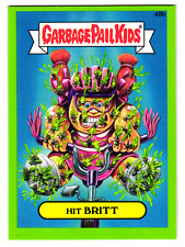 HIT BRITT 49b 2015 Garbage Pail Kids GREEN Parallel GPK Sticker picture