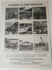 1947 print ad McLanahan & Stone Holidaysburg Pennsylvania Quarry Mine Equipment  picture