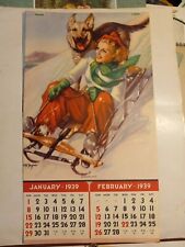 1939 calendar beautiful art each by an artist picture