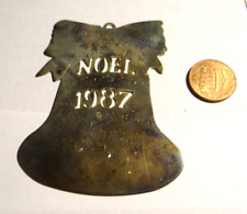 Vintage 1960s Noel 1987 Brass Christmas Ornament Rare picture