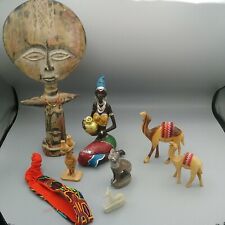 LOT of Vintage Hand carved African Art-Ghana-South Africa-Egypt picture