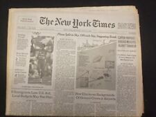 1996 JULY 29 NEW YORK TIMES NEWSPAPER -CLINTON HARSHER MEASURES TERROR - NP 7017 picture
