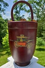 MCM 1950’s Loyal Papeete Leather Ice Bucket Reproduction of Fire Bucket 18