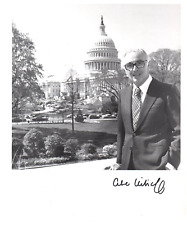 US SENATOR Abraham Ribicoff Connecticut 2 Autographs Signed B&W Photo Letter picture