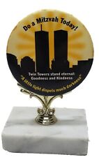 Vintage Judaica World Trade Center Pin Dispaly Pin Pre 9/11 With Stand picture