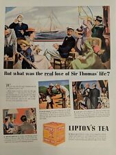 1938 vintage Lipton tea print ad. Pre world war II era. picture