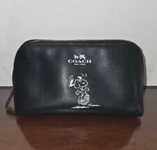 COACH X Snoopy Peanuts Dancing Snoopy Black Cosmetic Makeup Pouch Bag-GUC picture