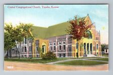 Topeka KS-Kansas, Central Congregational Church, Vintage Postcard picture