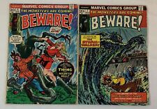 1970s Marvel horror BEWARE #4 and 7 ~ low grade picture