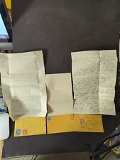 Lot of 3 1870s Hand Written Letters With Mention Of Men Hanging, War Worry Etc picture