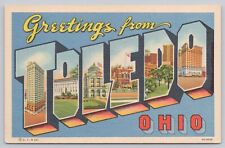 Toledo Ohio, Large Letter Greetings, Vintage Postcard picture