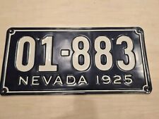 1925 Nevada Inverted License Plate picture