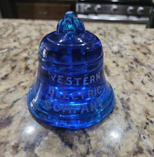 Rare Western Electric Inkwell Blue Bell Telephone Paperweight Antique picture