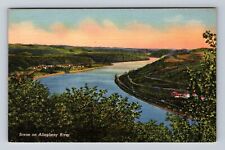 Kittanning PA-Pennsylvania, Aerial Scene On Allegheny River, Vintage Postcard picture