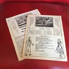 Vintage 1940’s Vanderpoel School Scoops Program 40’s 1941 1948 Chicago Illinois picture