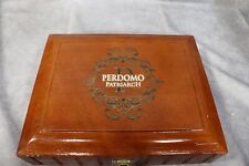 Vintage Cigar Box Perdomo Patriarch Churchill Wood Empty Box Only Holds 20 Cigar picture