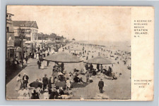 1909. STATEN ISLAND, NY. MIDLAND BEACH. POSTCARD. RR14 picture