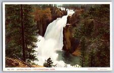 Yellowstone Park, Wyoming WY - Aerial View - Upper Falls - Vintage Postcard picture