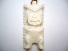 Hawaii Jewelry Tiki White Buffalo Bone Carved Pendant Necklace/Choker # 35271 picture