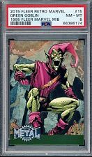 2015 Fleer Retro Marvel 1995 Metal Blaster #15 Green Goblin PSA 8 🔥RARE🔥 picture