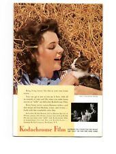 Vintage 1940s Kodachrome Film Ad - Full-Color Movies & Stills - Eastman Kodak picture