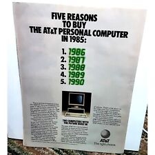 1985 AT&T Personal Computer Future Built In Original Print Ad picture