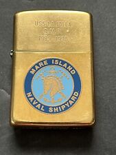 1932 - 1989 Zippo Mare Island Naval Shipyard USS La Jolla Double Sided Lighter picture