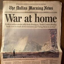 9/11 Dallas Morning News WAR AT HOME Special Report Edition September 12 2001 picture