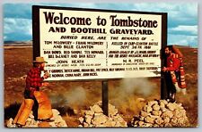 Tombstone Arizona Az And Boothill Graveyard Photo By Stan Davis Unp Postcard picture