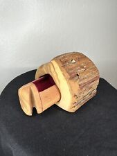 Vintage Wood SPANCRAFT Hand Carved Wooden Trinket Jewelry Box Alamosa, Colorado picture