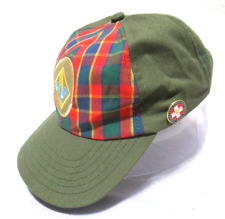 Boy Scout S/M Green Plaid Snapback Baseball Hat Plus Emergency Preparedness Pin picture