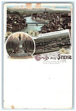 c1905 Greetings from Steyr Austria Werndi Monument Unposted Antique Postcard picture