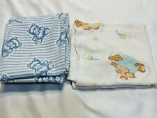Vintage Baby Receiving Blanket Lot Teddy Bears Multicolor Unisex picture